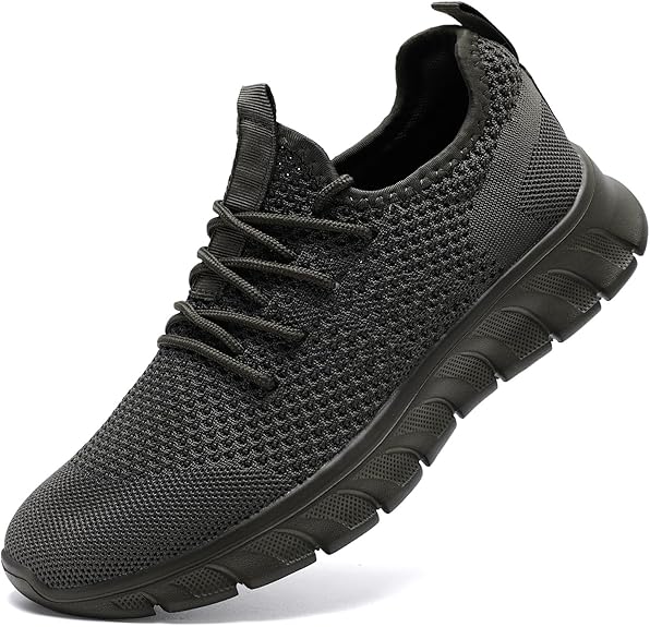 Running Shoes Slip On Tennis Walking Sneakers Workout Athletic Lightweight Casual Sport Shoes Grey B